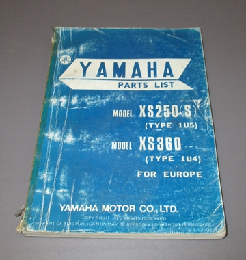 Yamaha XS 250-360 Part list